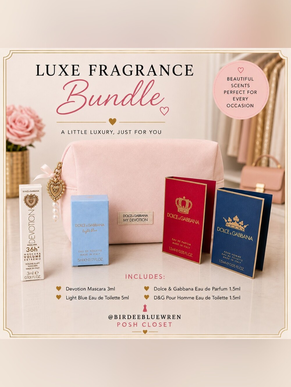 Dolce & Gabbana Luxe Fragrance & Beauty Bundle